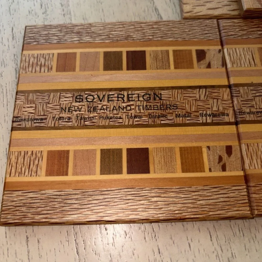 Sovereign Woodworks Coaster Set Of 6 Made In New Zealand 4”x 4”